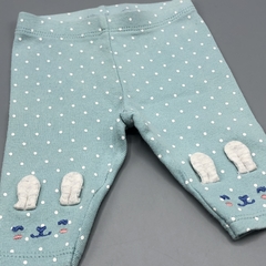 Segunda Selección - Legging Carters Talle NB (0 meses) algodón celeste lunares conejito (23 cm largo) - tienda online
