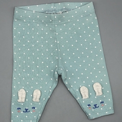 Segunda Selección - Legging Carters Talle NB (0 meses) algodón celeste lunares conejito (23 cm largo) - comprar online