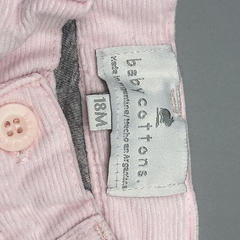 Segunda Selección - Pantalón Baby Cottons Talle 18 meses corderoy rosa - Largo 46cm - Baby Back Sale SAS