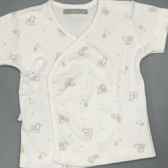 Segunda Selección - Bata Minimimo Talle M (6-9 meses) algodón color crudo osito baño - comprar online