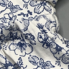 Segunda Selección - Vestido Baby Cottons Talle 6 meses gabardina blanca flores azul