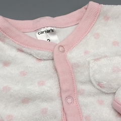 Segunda Selección - Saco Carters Talle 3 meses toalla - blanco lunares rosas - tienda online