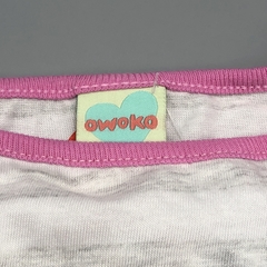 Segunda Selección - Vestido Owoko Talle 3 (12 meses) algodón rayas gris patín rosa brillo - Baby Back Sale SAS