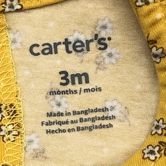Remera Carters Talle 3 meses algodón mostaza flores blancas - Baby Back Sale SAS
