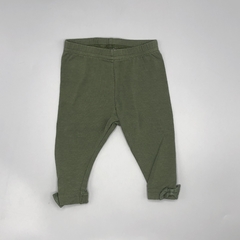 Legging Carters Talle 3 meses algodón verde militar moños (29 cm largo)