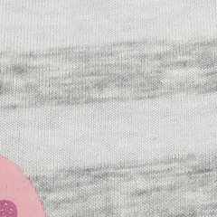 Segunda Selección - Vestido Owoko Talle 3 (12 meses) algodón rayas gris patín rosa brillo - comprar online