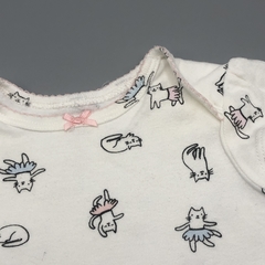 Segunda Selección - Remera Carters Talle 3 meses algodón blanco gatitos - tienda online