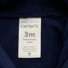 Buzo Carters Talle 3 meses algodón azul oscuro rayas mangas (sin frisa) - Baby Back Sale SAS