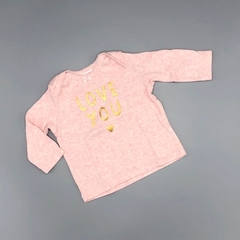 Remera Carters Talle 3 meses rosa - love you