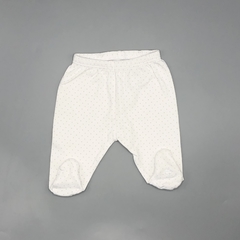 Segunda Selección - Ranita Baby Cottons Talle 0 meses algodón blanco lunares gris (25 cm largo)