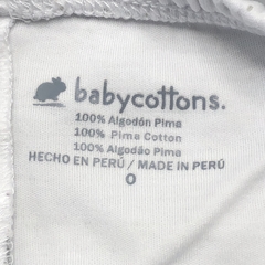Segunda Selección - Ranita Baby Cottons Talle 0 meses algodón blanco lunares gris (25 cm largo) - Baby Back Sale SAS