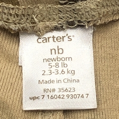 Segunda Selección - Legging Carters Talle NB (0 meses) algodón marrón huellitas (25 cm largo) - Baby Back Sale SAS