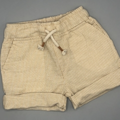 Short Crayón Talle 12 meses fibrana beige rayas blancas - comprar online