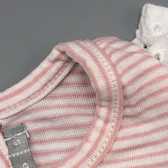 Segunda Selección - Remera Minimimo talle S (3-6 meses) algodón rayas rosa broderie - Baby Back Sale SAS