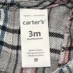 Segunda Selección - Vestido Carters Talle 3 meses fibrana cuadrillé gris rosa - Baby Back Sale SAS