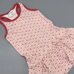 Remera Crayón Talle 2 años algodón blanca florcitas rojas volados falda volados - comprar online