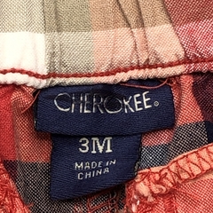 Segunda Selección - Short Cherokee Talle 3 meses lino cuadrillé rojo rosa azul - Baby Back Sale SAS
