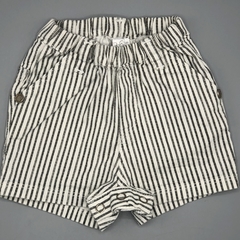 Short Grisino Talle 3-6 meses gabardina color crudo rayas gris abotonado - comprar online