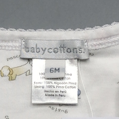 Segunda Selección - Saco Baby Cottons Talle 6 meses algodón blanco interior estampa animalitos - Baby Back Sale SAS