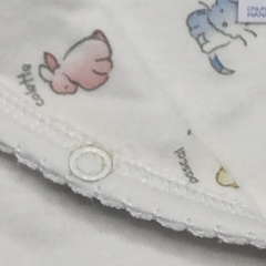 Segunda Selección - Saco Baby Cottons Talle 6 meses algodón blanco interior estampa animalitos - tienda online