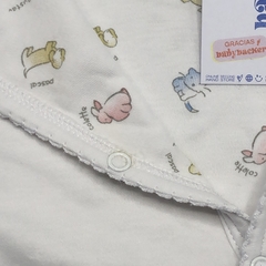 Imagen de Segunda Selección - Saco Baby Cottons Talle 6 meses algodón blanco interior estampa animalitos