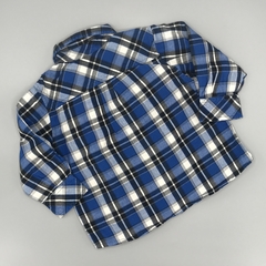 Camisa Grisino Talle 12-18 meses cuadrillé azul blanco negro en internet