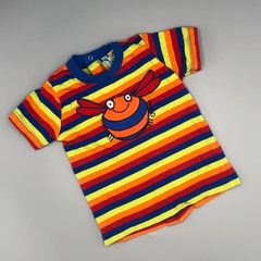 Remera Owoko Talle 2 (6 meses) rayas colores - abeja