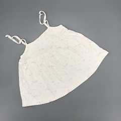 Remera Cheeky Talle S (3-6 meses) algodón blanca florcitas blancas tira regulable en internet