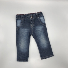 Segunda Selección - Jeans Minimimo Talle XL (12-18 meses) azul oscuro abotonado localizado (40 cm largo)