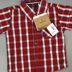 Camisa NUEVA Minimimo Talle L (9 meses) cuadrillé roja - comprar online