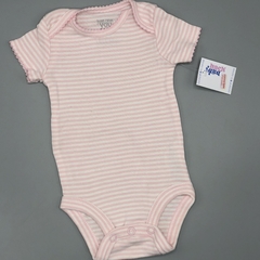 Segunda Selección - Body Carters Talle NB (0 meses) algodón rayas blanco rosa - comprar online