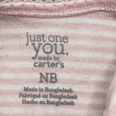 Segunda Selección - Body Carters Talle NB (0 meses) algodón rayas blanco rosa - Baby Back Sale SAS