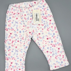 Jogging Cheeky Talle M 86-9 meses) plsuh blanco florcitas rosa celeste (inteiror algodón - 38 cm largo) - comprar online