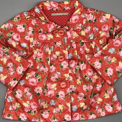 Saco Minimimo Talle M (6-9 meses) rompeviento rojo flores rosa interior algodón lunares - comprar online
