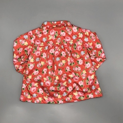 Saco Minimimo Talle M (6-9 meses) rompeviento rojo flores rosa interior algodón lunares - Baby Back Sale SAS