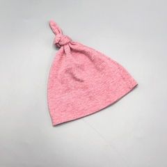 Gorro algodón rosa jaspeado blanco (34 cm circunferencia)