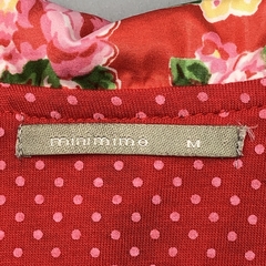 Saco Minimimo Talle M (6-9 meses) rompeviento rojo flores rosa interior algodón lunares - tienda online