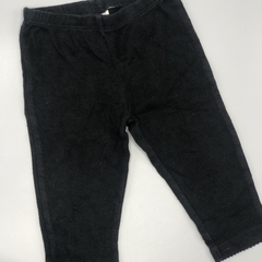 Segunda Selección - Legging Carters Talle 9 meses algodón negra lisa puños bordados (36 cm largo) - comprar online