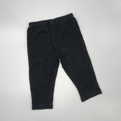 Segunda Selección - Legging Carters Talle 9 meses algodón negra lisa puños bordados (36 cm largo) en internet