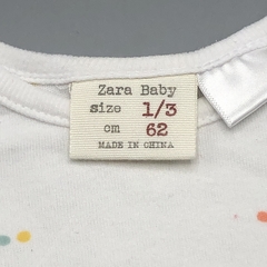 Body Zara Talle 1-3 meses blanco - lunares de colores - Baby Back Sale SAS