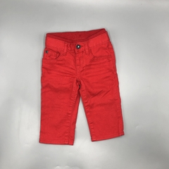 Pantalón Baby GAP Talle 3-6 meses gabardina rojo cintura algodón (38 cm largo)