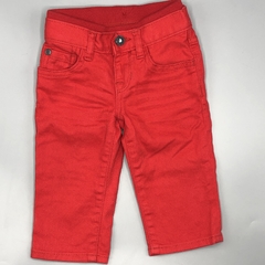 Pantalón Baby GAP Talle 3-6 meses gabardina rojo cintura algodón (38 cm largo) - comprar online