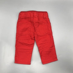 Pantalón Baby GAP Talle 3-6 meses gabardina rojo cintura algodón (38 cm largo) en internet