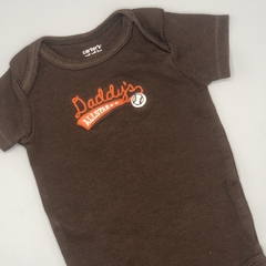 Body Carters Talle 3 meses algodón marrón bordado naranja DADDYS - comprar online