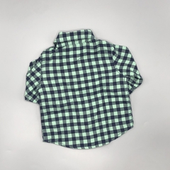 Camisa Carters Talle 3 meses franela cuadros verde azul en internet