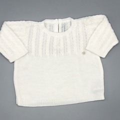 Sweater Magdalena Espósito Talle 0 meses hilo blanco trenzado - comprar online