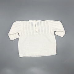 Sweater Magdalena Espósito Talle 0 meses hilo blanco trenzado en internet