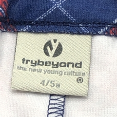 Short Trybeyond Talle 4-5 años algodón cuadrillé azul rojo lazo - Baby Back Sale SAS
