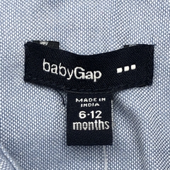 Segunda Selección - Camisa body Baby GAP Talle 6-12 meses batista celeste osito bordado - Baby Back Sale SAS