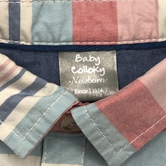 Segunda Selección - Camisa Baby Colloky Talle 9-12 meses batista rayas beige celeste rosa - tienda online